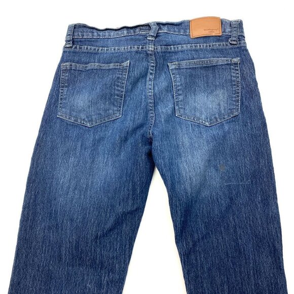 Weatherproof Vintage Straight Boys size 14 Dark Wash Blue Denim Jeans - Picture 3 of 5